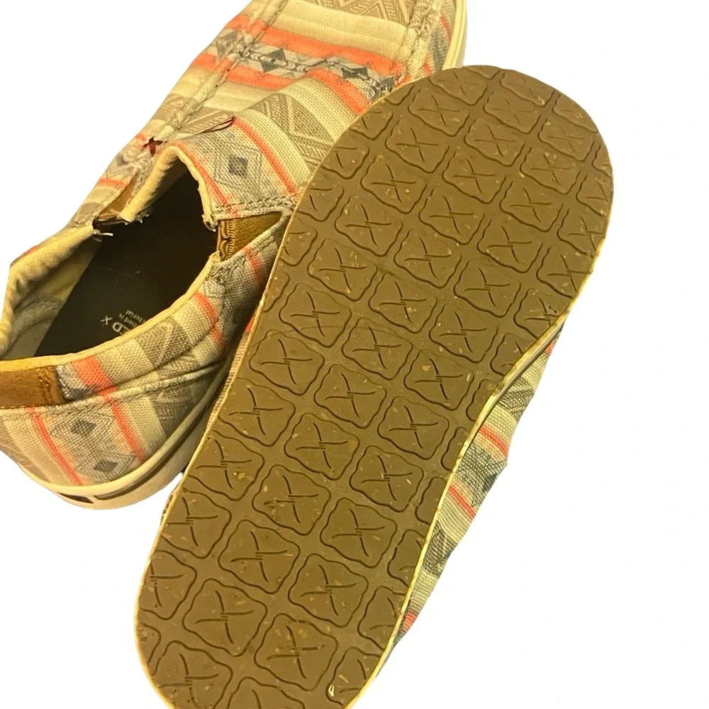 Twisted X Hooey Youth Slip On Loafers Aztec Geometric Pattern Shoes YHYC007 4M